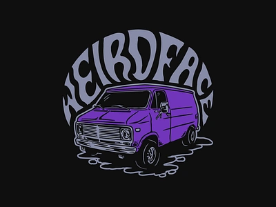 WEIRDFACE BRAND ELEMENT badge brand identity branding chevy van design graphic design graphic design studio illustration lettering merch merchandising motorcycle muscle car vans vector visual arts