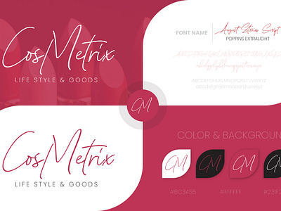 CosMetrix Branding Design. beauty branding cosmetrix design gfxmint graphic logo luxury masudhridoy print product template ui