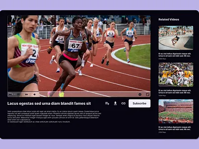 Video Player dailyui desktop player streaming ui uidesign video