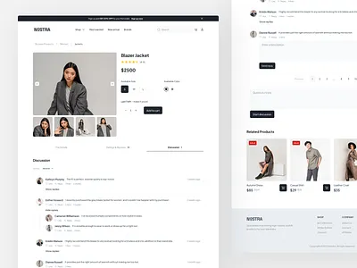 Fashion E-commerce - Product Detail Page detail ecommerce fashion fashion shop fashion website image carousel market place online shop online store pdp product card product detail product detail page product list product page product website shop store ui website