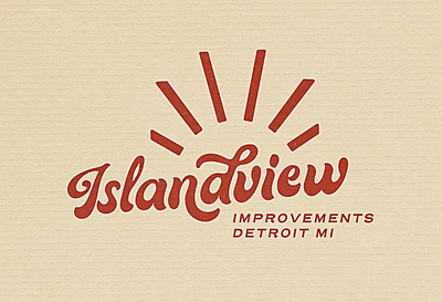Hand-drawn logo for Islandview Improvements branding hand lettering logo logo design retro script logo vintage