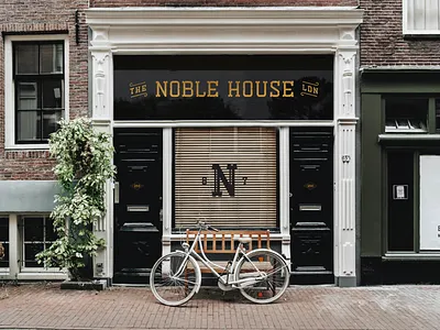 The Noble House branding design font font design graphic design hospitality hotel hotel branding logo retro type design typography vector