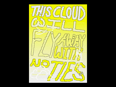 Fiji Blue "No Ties" — Lyric Poster design illustration lettering lyric music poster poster design print song type typo typography
