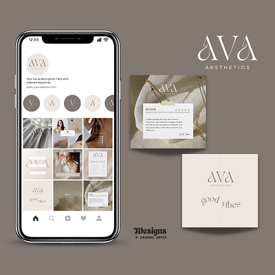 AVA Aesthetics app branding design graphic design illustration logo social media social media content social media manager typography ui ux vector