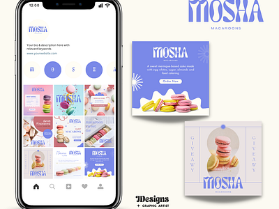 Mosha Macaroons app branding content creation design graphic design illustration logo social media social media manager social media strategy typography ui ux vector
