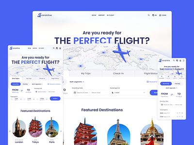 Van Airline Homepage design ui ux