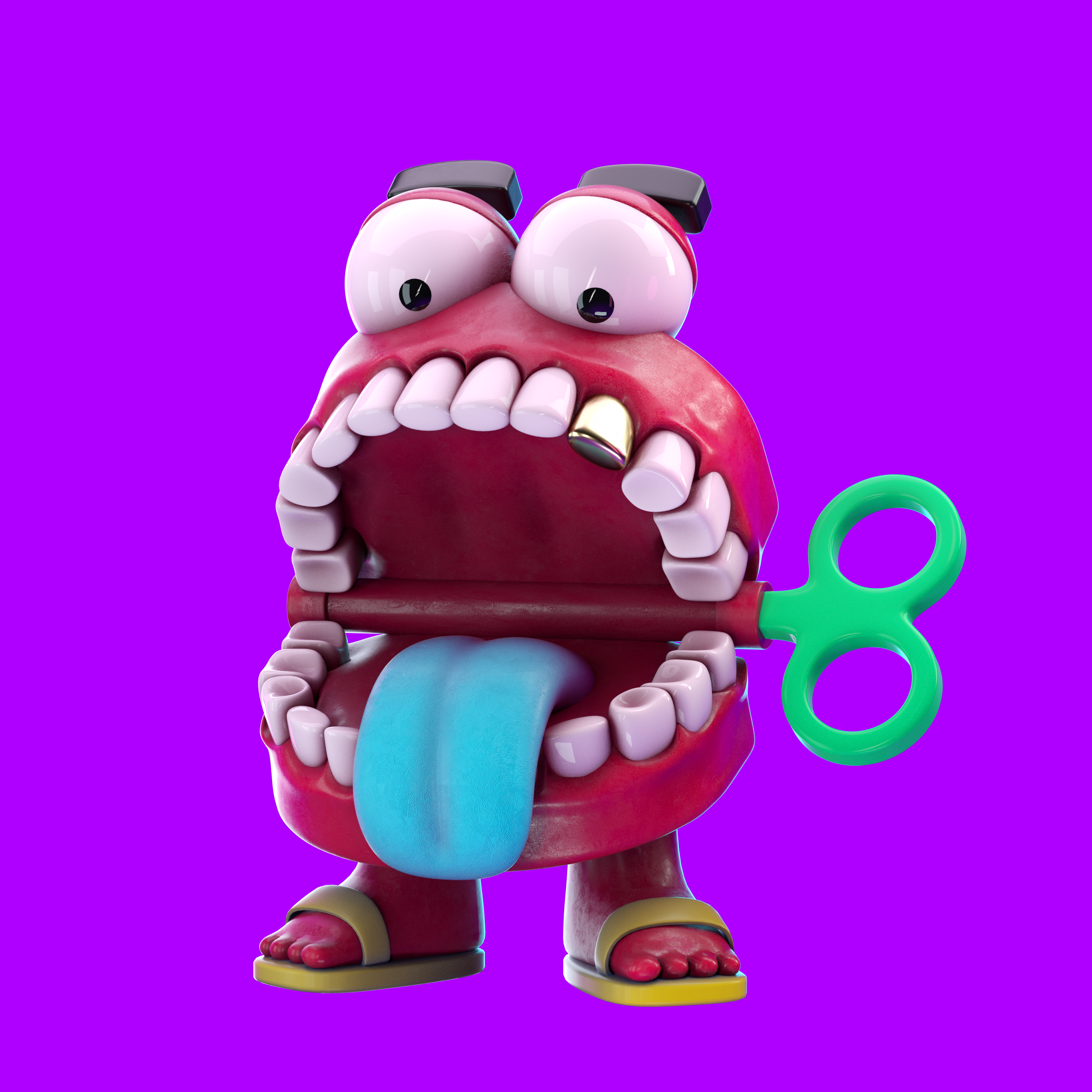 DIENTES 3d c4d character illustration octane render