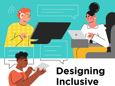 Designing Inclusive Visuals for Everyone character character design cochlear implant disability diversity illustration inclusivity people technology wheelchair