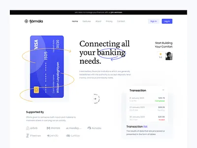 fjármála - Finance hero section bank clean clean design finance finance design finance herosection finance landing page hero section landing page manage money ui ui design ux