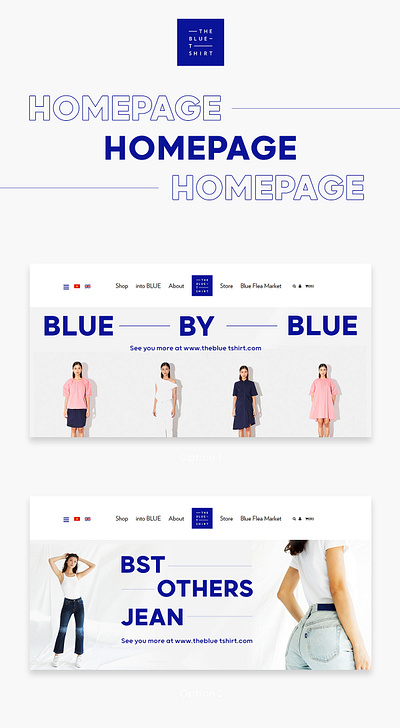 The Blue T-shirt - SOCIAL MEDIA branding design fashion graphic design typography