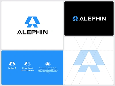 Alephin | Letter A - Coding Firm - Agency Logo a logo app icon app logo branding coding firm defi favicon graphic design icon letter a logo mehedi islam modern logo saas slash software logo startup logo upward slant web development web3