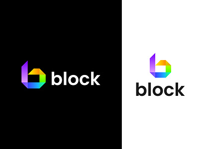 Branding - logotype - logo design - lettermark abstract logo block branding design gradient lettermark logo logo design logodesign simple logo vector