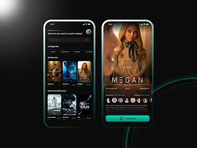 Movie Streaming app concept app design design ui uiux ux
