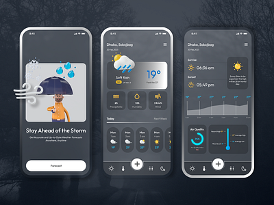 Weather app concept app design ui uiux ux weather