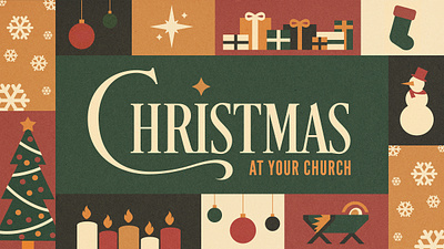 Christmas at Your Church advent christmas church december design gifts graphic design holiday illustration manger ornaments proclaim promedia series sermon winter