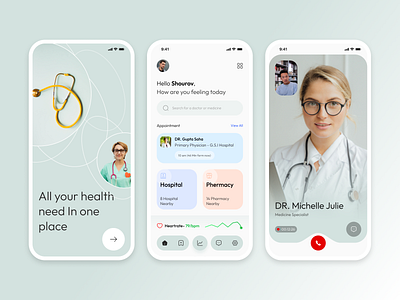 Health Care app concept app design health care ui uiux ux