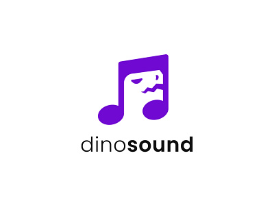DinoSound branding clever design dinosaur iconic illustration logo logodesign minimalist minimalistic music negative space sound