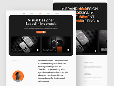 Orafolio - Simple Portfolio Website 🔥 branding design agency flat framer landing page portfolio screen simple portfolio ui ui design web design website design