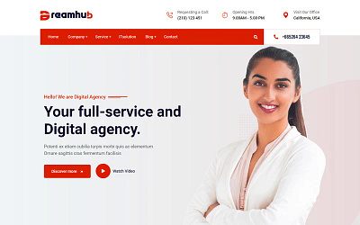 Dreamhub Digital Agency and Software Company HTML5 Template agency business clean company consulting corporate creative digital agency financial industry marketing multipurpose personal portfolio responsive services software startup technical technology