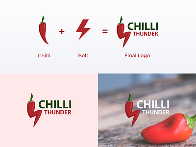 CHILLI THUNDER LOGO bolt bolt logo brand branding chilli chilli logo color design illustration logo logo conceptual prio hans spicy spicy logo thunder thunder logo typography ui ux vector