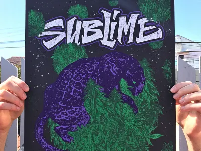 Print Sublime bigcartel gigposter graphic design illustration lettering logo merch poster print smoke sublime type typography