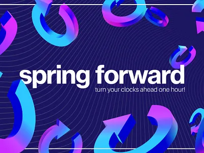Spring Forward 3d announcement arrow church colorful design forward graphic design proclaim promedia slide spring time change
