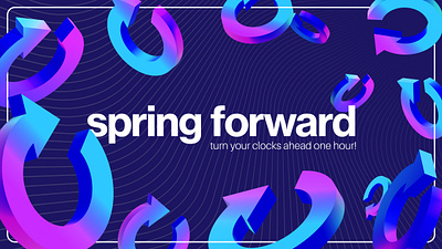 Spring Forward 3d announcement arrow church colorful design forward graphic design proclaim promedia slide spring time change