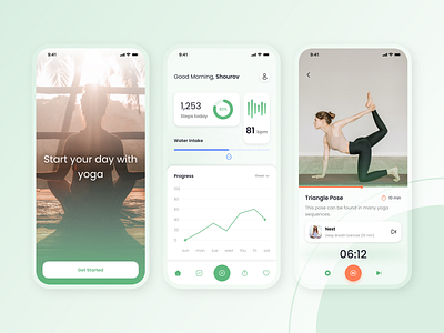 Fitness Tracker app concept app design fitness ui uiux ux