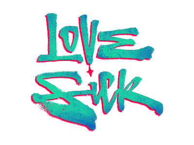 Love Sick calligraphy graphic design jim phillips lettering letters merch santacruz skate skateboarding streetwear surf type typography