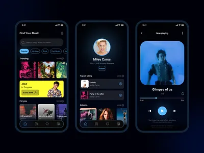 Music Streaming app concept app design design music ui uiux ux
