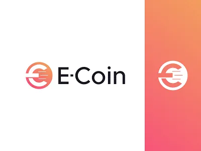 E-Coin abstract logo app icon blockchain logo brand development brand identity branding coin logo gradient logo letter logo logo logo creative logo logo inspirations logo mark logos startup logo