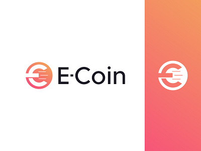 E-Coin abstract logo app icon blockchain logo brand development brand identity branding coin logo gradient logo letter logo logo logo creative logo logo inspirations logo mark logos startup logo