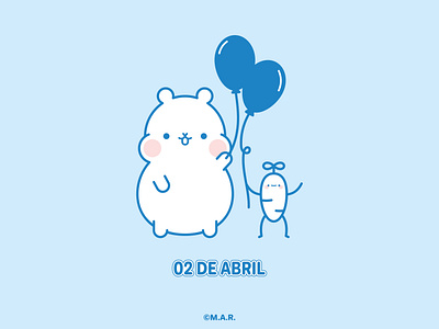 2 de Abril - Concienciación del Autismo 💙 autismo character character design cute cuy design diseño diseño de personaje diseño gráfico graphic design illustration illustratormar ilustracion kawaii luckythecuy personaje peru