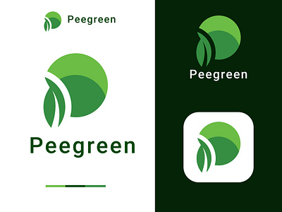 leaf logo, P Letter leaf logo, green world logo brand brand identity branding creative logo eco p eco p logo eco p logo design leaf leaf logo letter p logo design memorable logo modern logo p letter p logo p logo design p mark peegreen peegreen logo unique logo