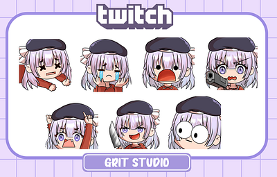 Arisu Twitch Emotes Cute cartoon cute emotes kawaii twitch emotes