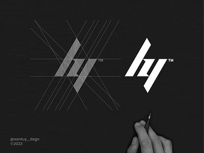 HY monogram logo. apparel branding design h icon illustration lettering logo logofolio logomarca logomark luxury mark monogram sport symbol typography vector y