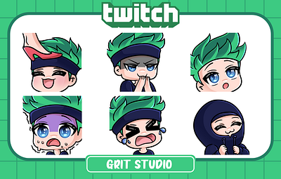 Ninja Twitch Emotes Cute cartoon cute emotes kawaii twitch emotes