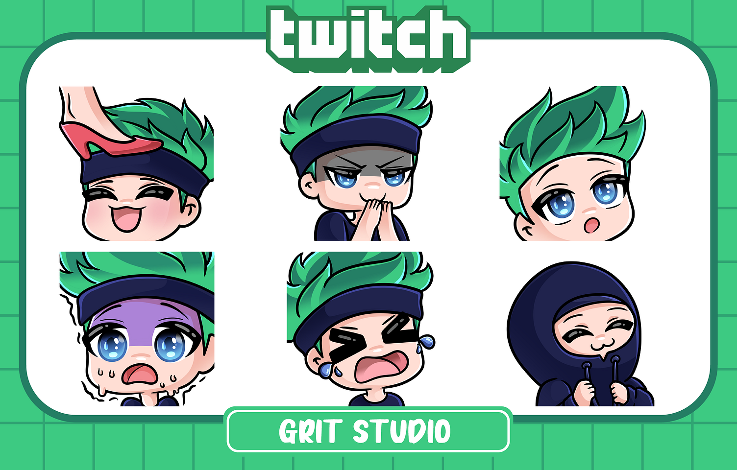 Ninja Twitch Emotes Cute by Grit Studio on Dribbble