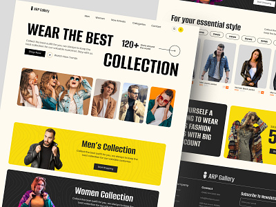 Fahion Website Landing Page beauty clothing e commerce fashion fashion website landing page man fashion online shop shop shopify store style ui web design women fashion