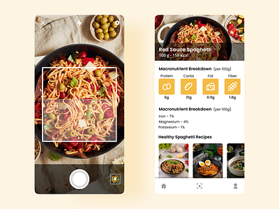 AI-powered Food Scanner for Nutrient Analysis app design ui uidesi
