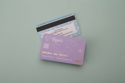 paper card custom with foil stamp text virginia QLD branding business cards custom business card custom card pet shop card au