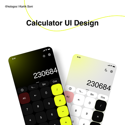 Calculator UI Design branding graphic design logo motion graphics ui