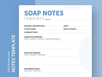 Soap Notes Free Google Docs Template by Gdoc on Dribbble