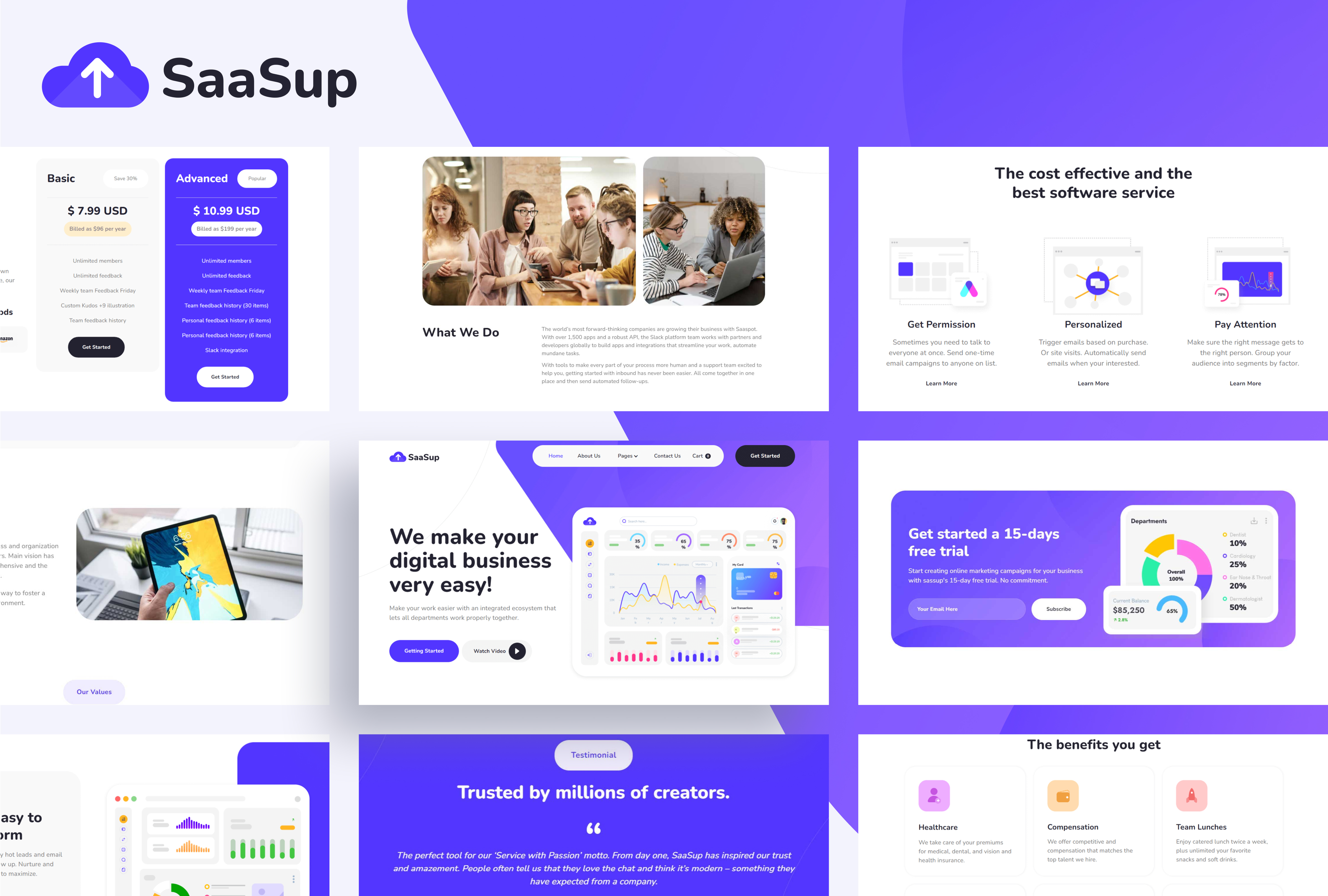 Premium SaaS Webflow Website Template Design By VictorFlow On Dribbble