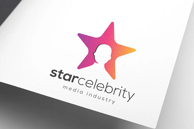 Star Celebrity - Media Industry Agency Logo Design celebrity entertainment festival media studio