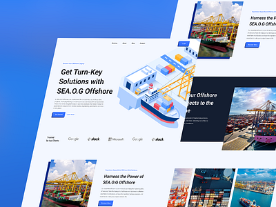 Offshore Company Landing Page branding design landing page ui ui design ux web design