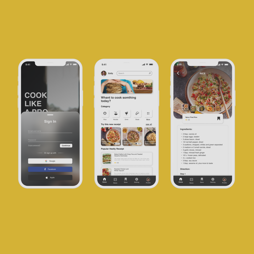 COOKING APP by M Arif Mulya on Dribbble