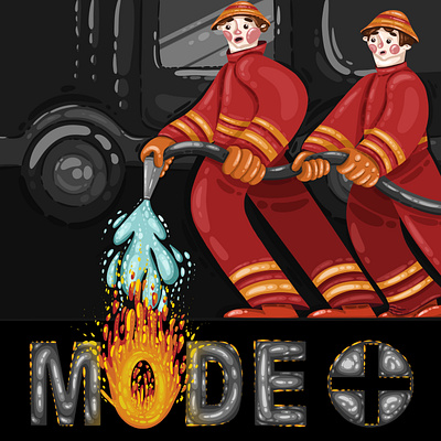 [Mode plus] is burning. branding design flat graphic design illustration logo ui vector