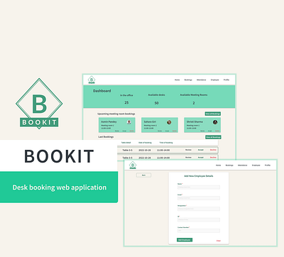 Web Application for hot desk booking application branding design ui ux webdesign