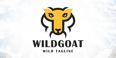 Wild Animal - Goat Logo Design animal forest goat horn